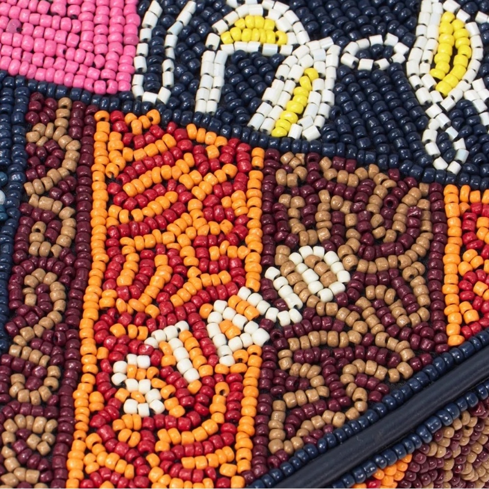 🌺🎉HP🎉🌺 NWOT Staud Beaded Tommy Shoulder Bag Patchwork Foulard 🌟Rare Find🌟 - Picture 15 of 16